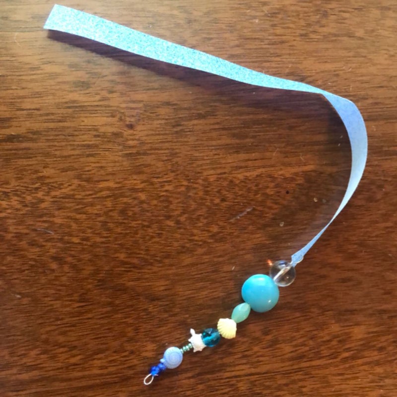 Handmade beach theme bookmark