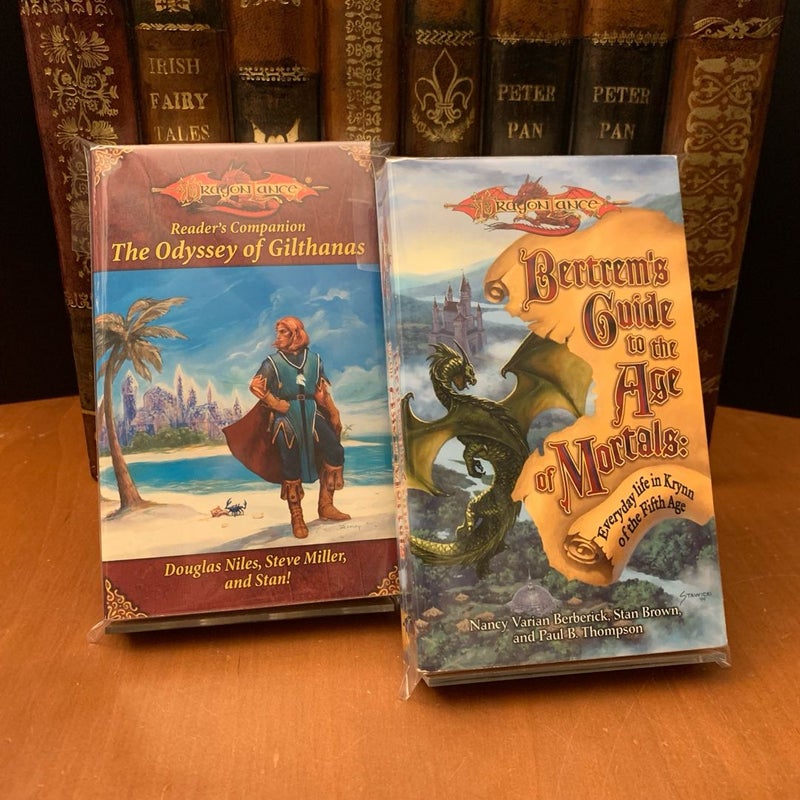 DragonLance: The Odyssey of Gilthanas & Bertrem’s Guide to the Age of Mortals, All First Edition First Printing