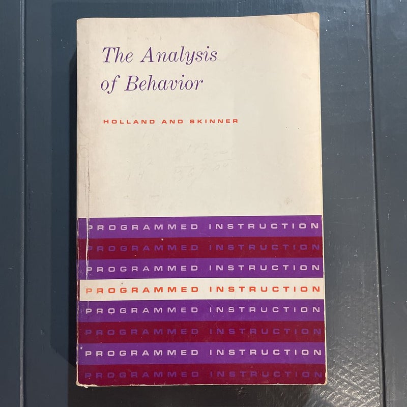 The Analysis of Behavior