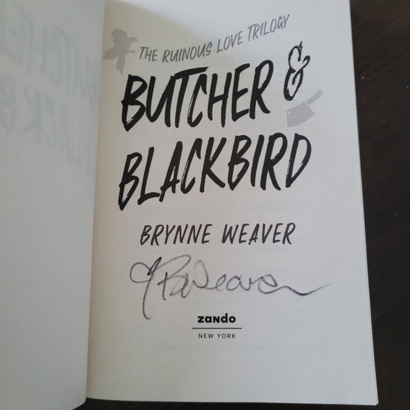 SIGNED Butcher and Blackbird