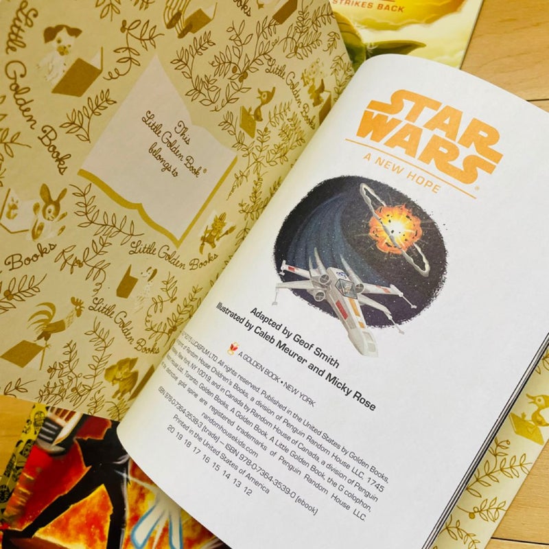 Little Golden Star Wars Bundle-Lot of 3; Revenge of the Sith, A New Hope, Empire Strikes Back 