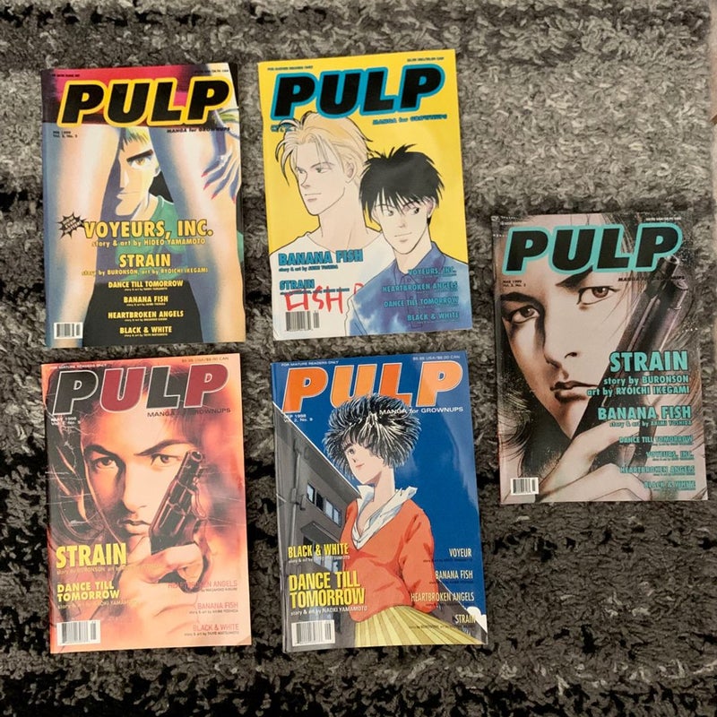 Lot 5 Pulp Manga Magazines