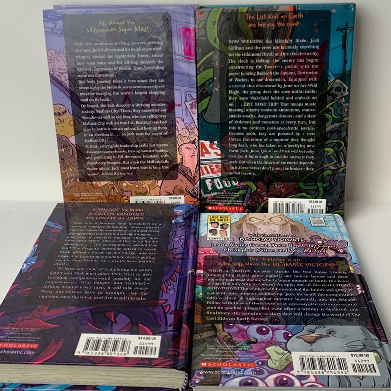 The Last Kids on Earth 4 Book Lot 6, 7, 7.5, + Thrilling Tales From Tree House