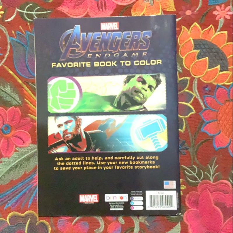 Marvel Avengers Endgame Favorite Book to Color