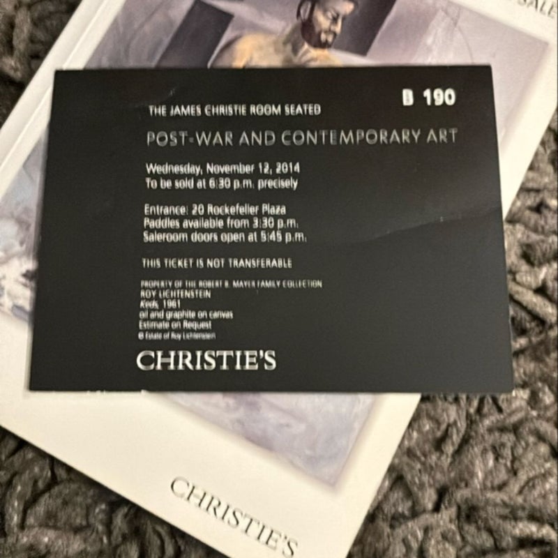 Christie’s Post-War and Contemporary Art Sale catalog 