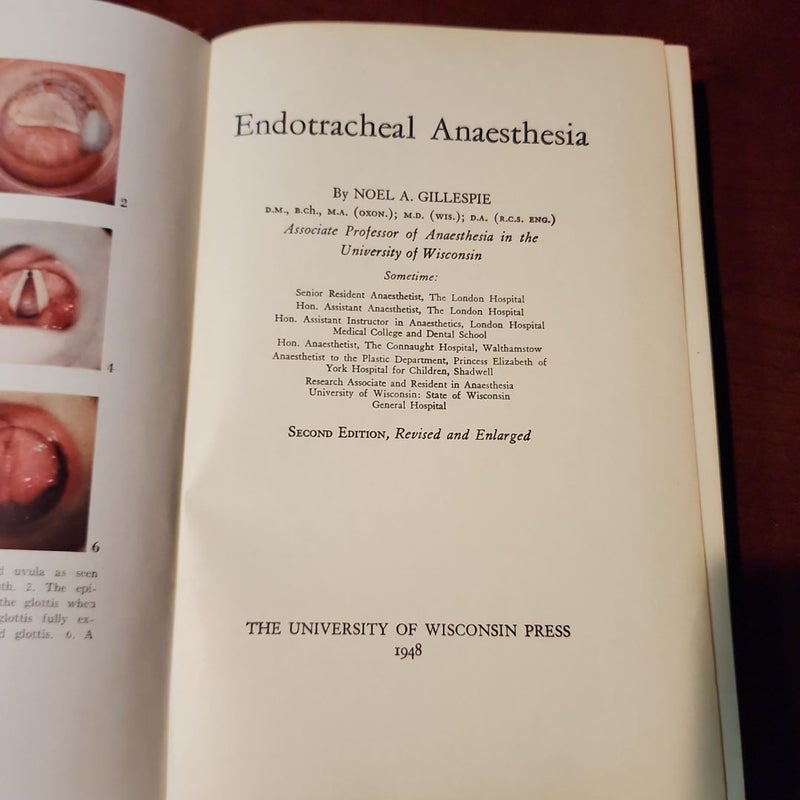 Endotracheal Anaesthesia 1948