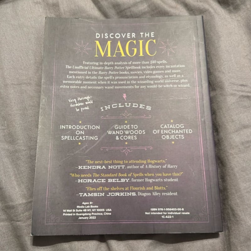 Unofficial Ultimate Harry Potter Spellbook Costco Boxed Set Edition
