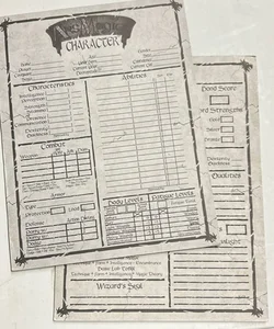 Ars Magica Character Sheets