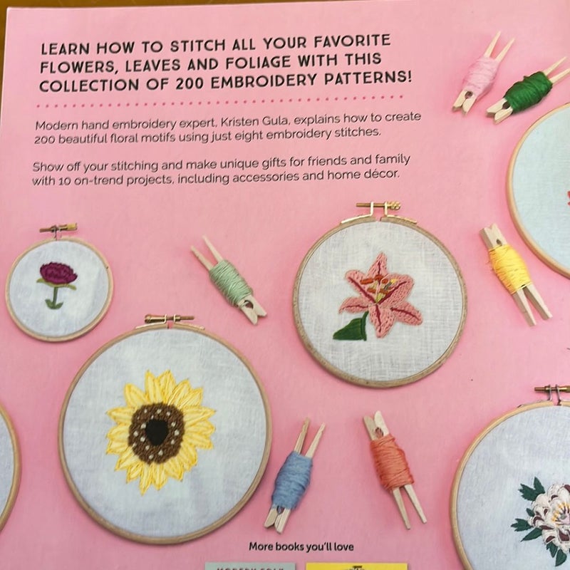 200 Embroidered Flowers