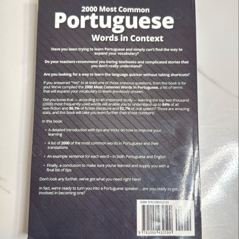 2000 Most Common Portuguese Words in Context