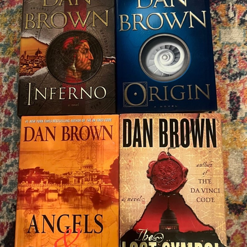 Lot of 4 Dan Brown Books ROBERT LANGDON Series Hardcover VG 1st Edition