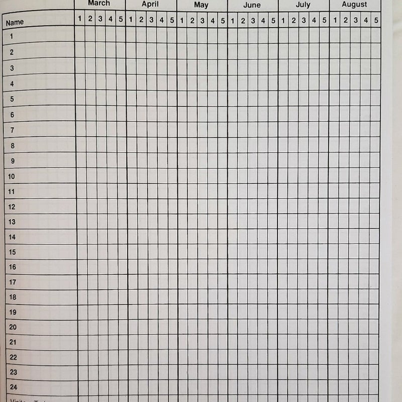 Sunday School Attendance Book 182-S