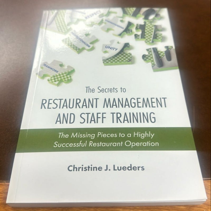 The Secrets to Restaurant Management and Staff Training