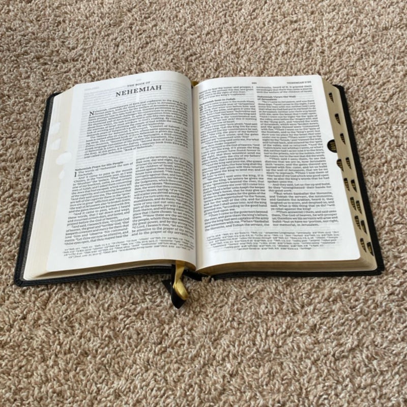 KJV, Paragraph-Style Large Print Thinline Bible, Red Letter, Comfort Print