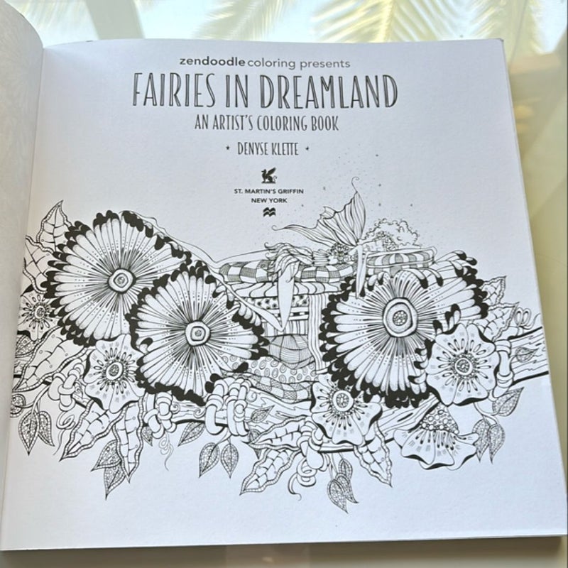 Zendoodle Coloring Presents Fairies in Dreamland