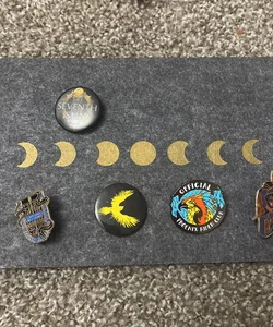 Bookish pins