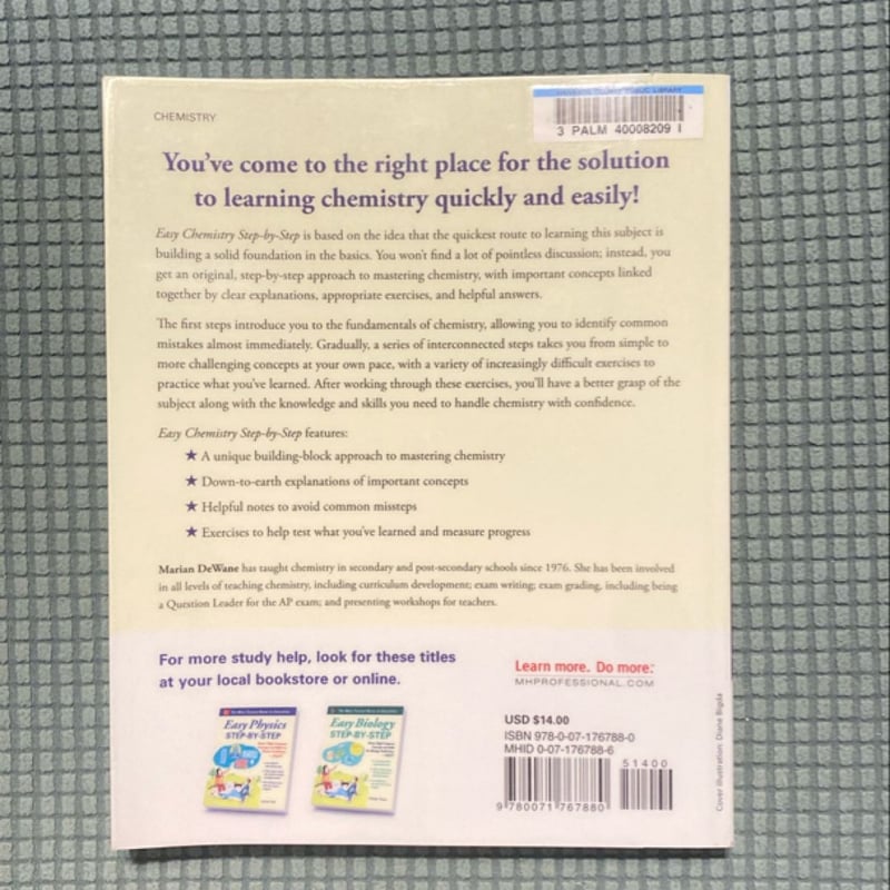 Easy Chemistry Step-By-Step by Marian DeWane