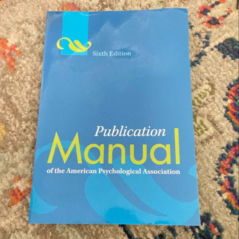 Publication Manual of the American Psychological Association