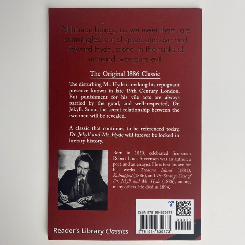 Dr. Jekyll and Mr. Hyde - the Original 1886 Classic (Reader's Library Classics)