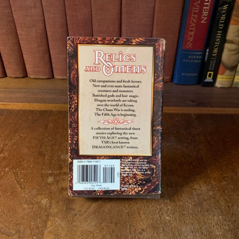 Relics and Omens, First Edition First Printing