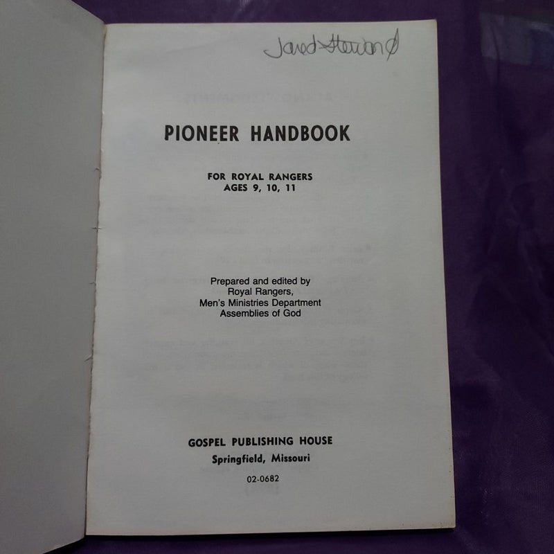 Pioneer Handbook