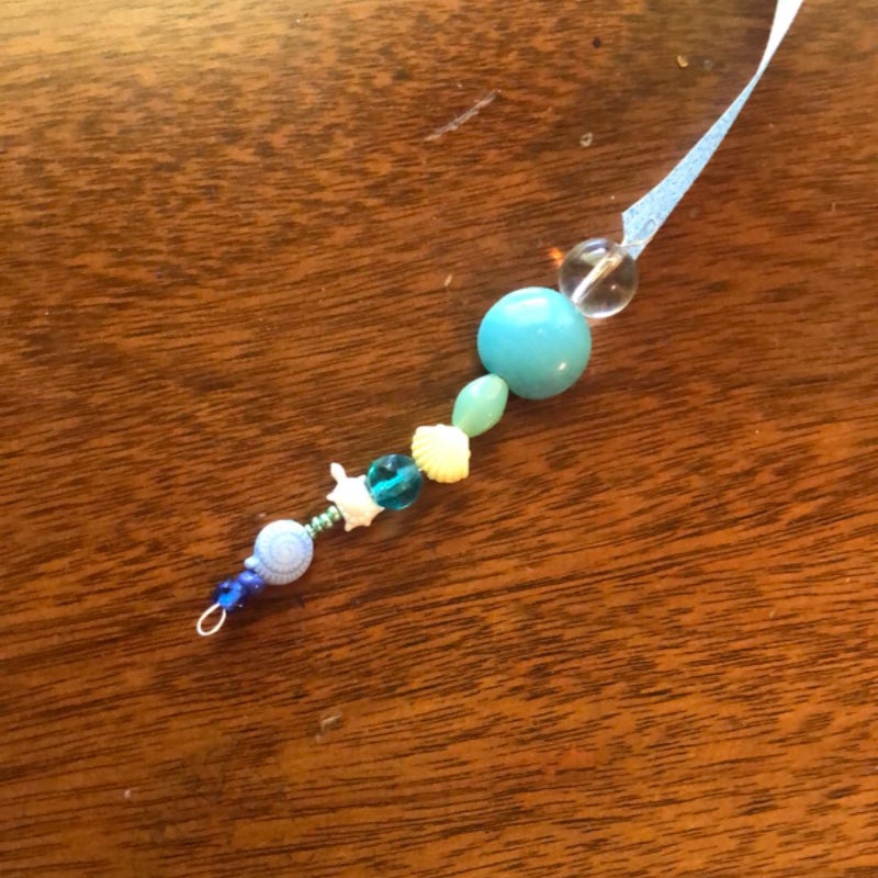 Handmade beach theme bookmark