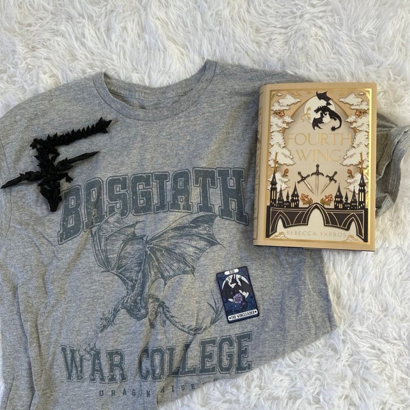Fourth wing blueyboo dust cover and book