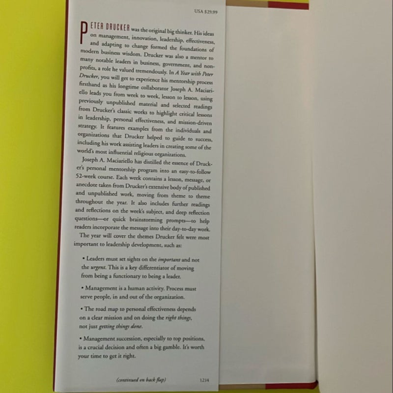 A Year with Peter Drucker