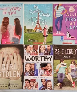 Book Lot of 6 Scholastic Novels from 2010s