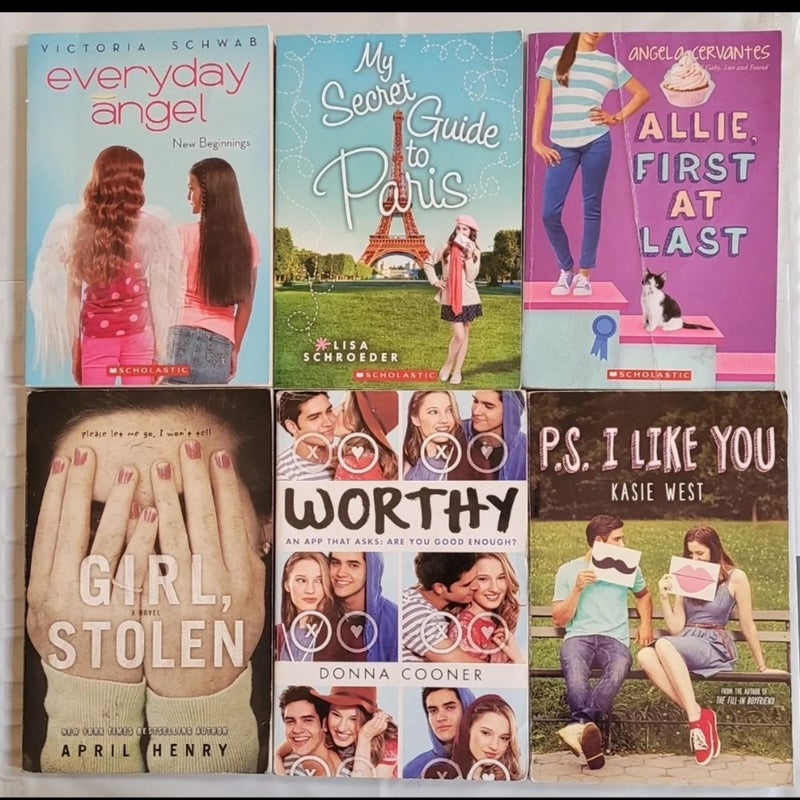 Book Lot of 6 Scholastic Novels from 2010s