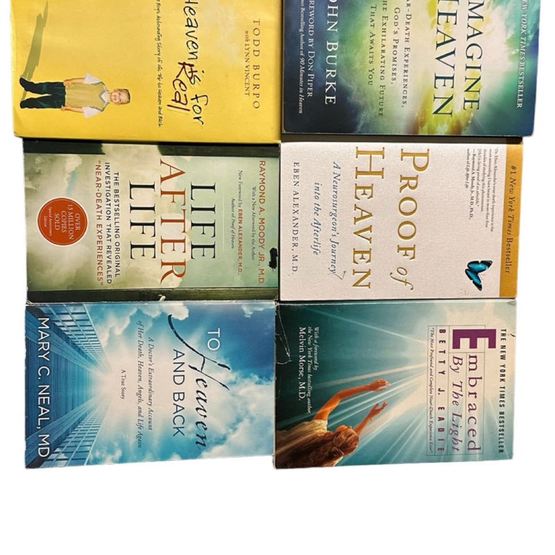 Lot 6 Near Death Experiences Books Proof of Heaven Life After Death Christian
