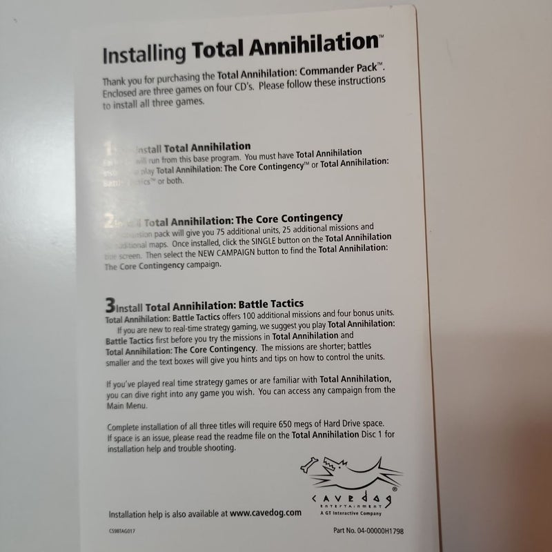 Total Annihlation Manual