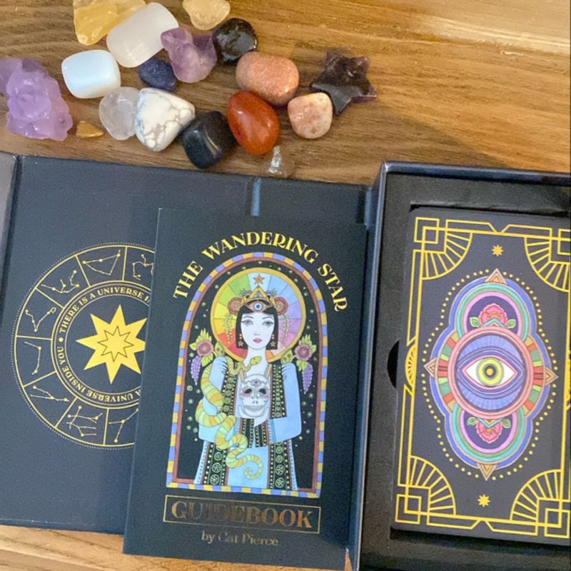 The Book of Spells, Wandering Star Tarot Deck, Mystery Bag of Crystals, 3 Mini Incense 