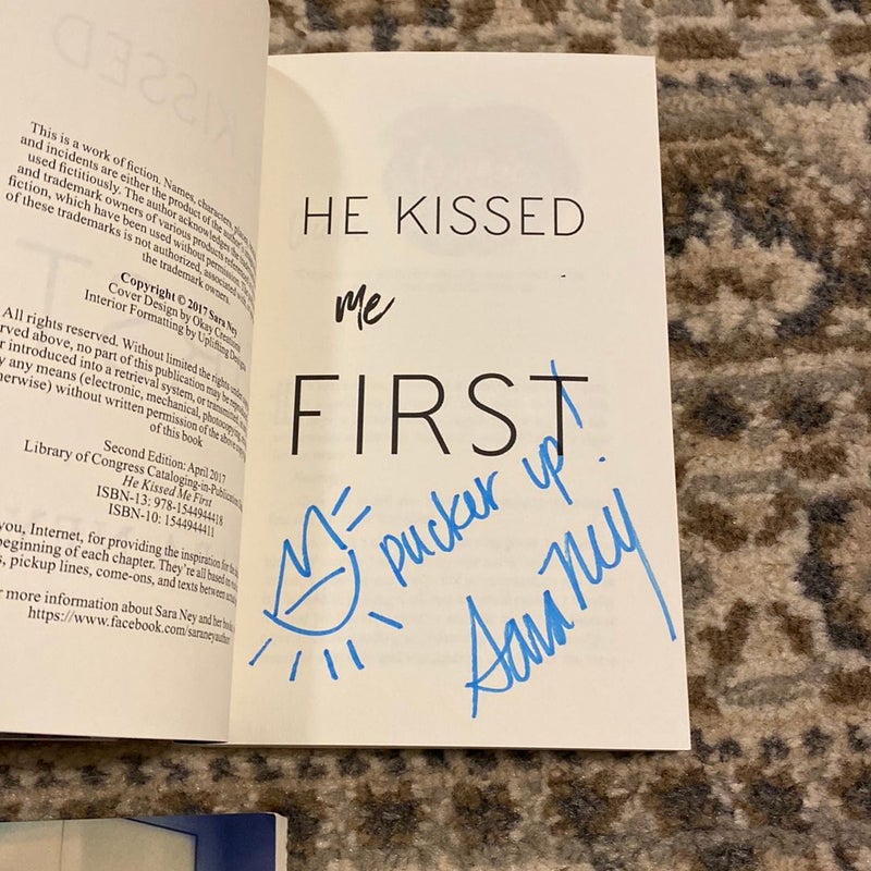 Kissing in Cars, He Kissed Me First, and A Kiss Like This (All Signed)