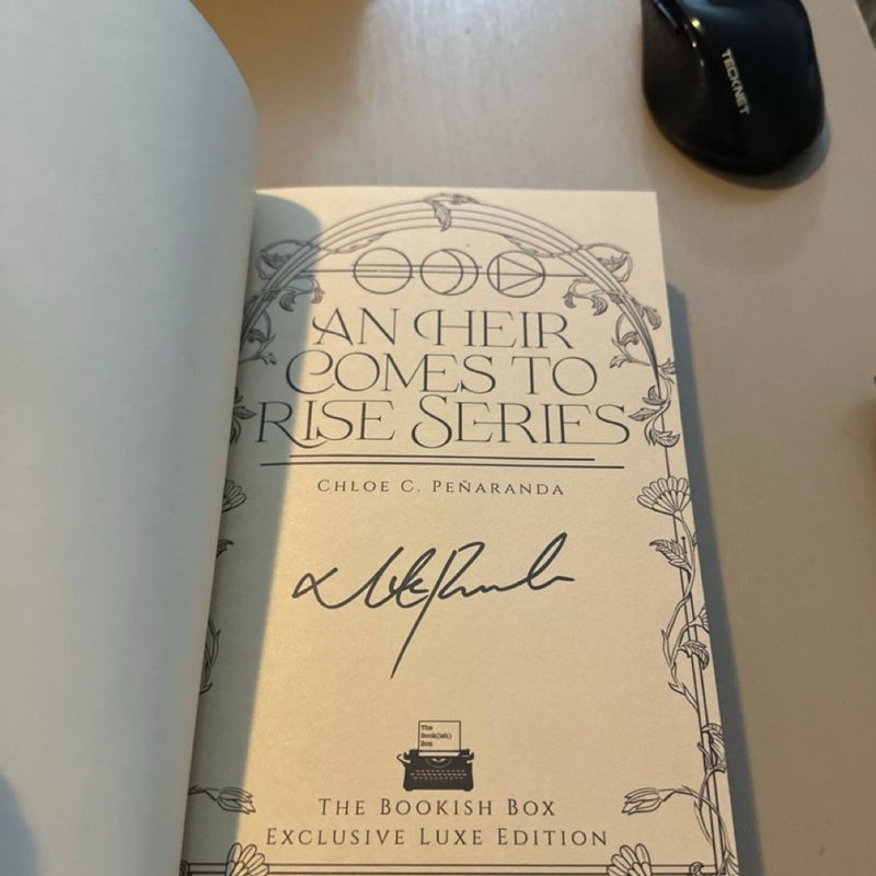 Bookish Box An Heir Comes to Rise Books 4 & 5 Signed