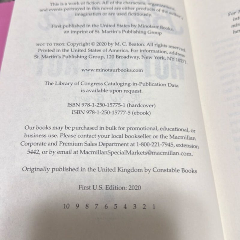 Hot to Trot First Edition