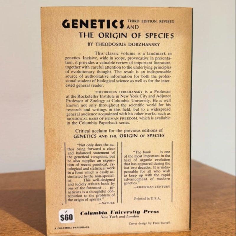 Genetics and the Origin of Species