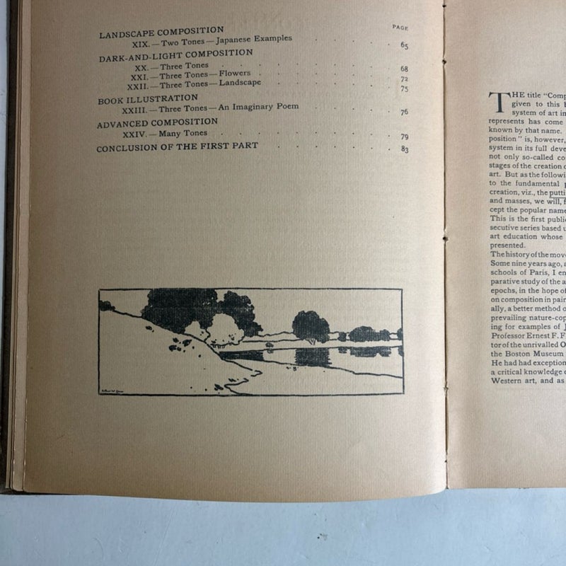 COMPOSITION by  Arthur W Dow, 1902 4th Edition,  Pratt Institute Art instructor