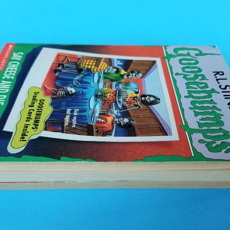 VINTAGE 90s GOOSEBUMPS R.L. STINE BOOKS SAY CHEESE AND DIE - AGAIN SER. #4 & #44