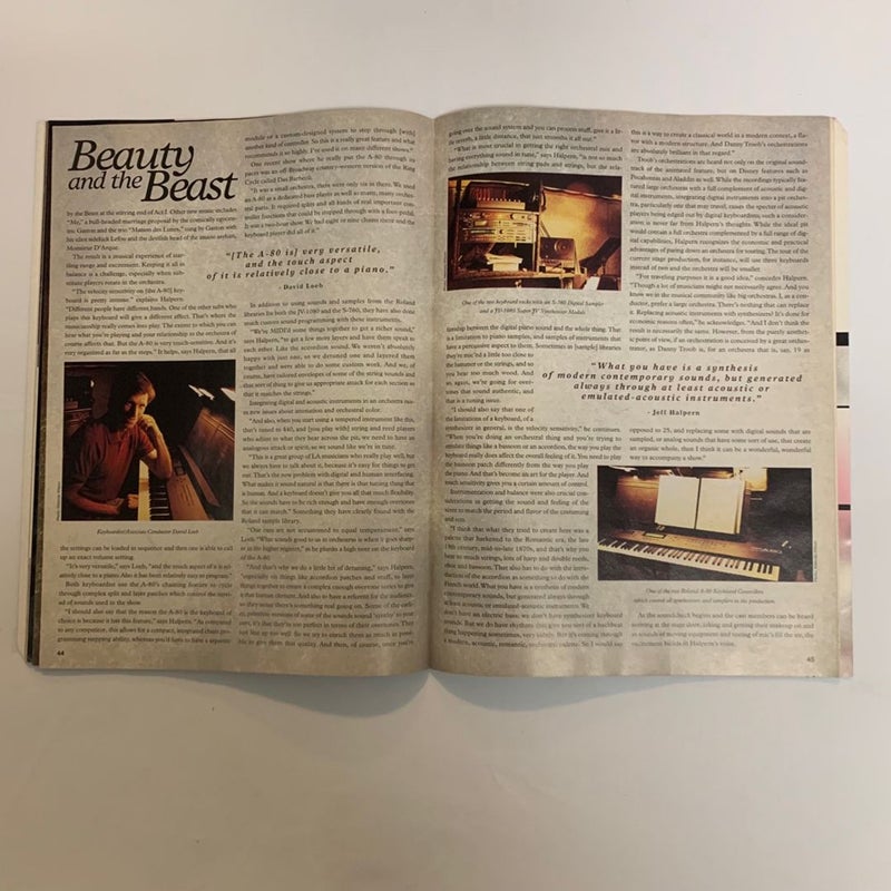 Roland Users Group “Beauty & The Beast”Issue (6) Page Total 1995 Magazine 