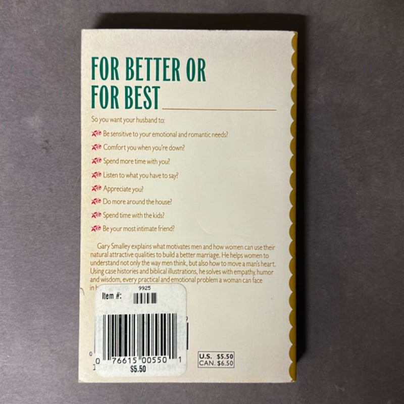 For Better or for Best
