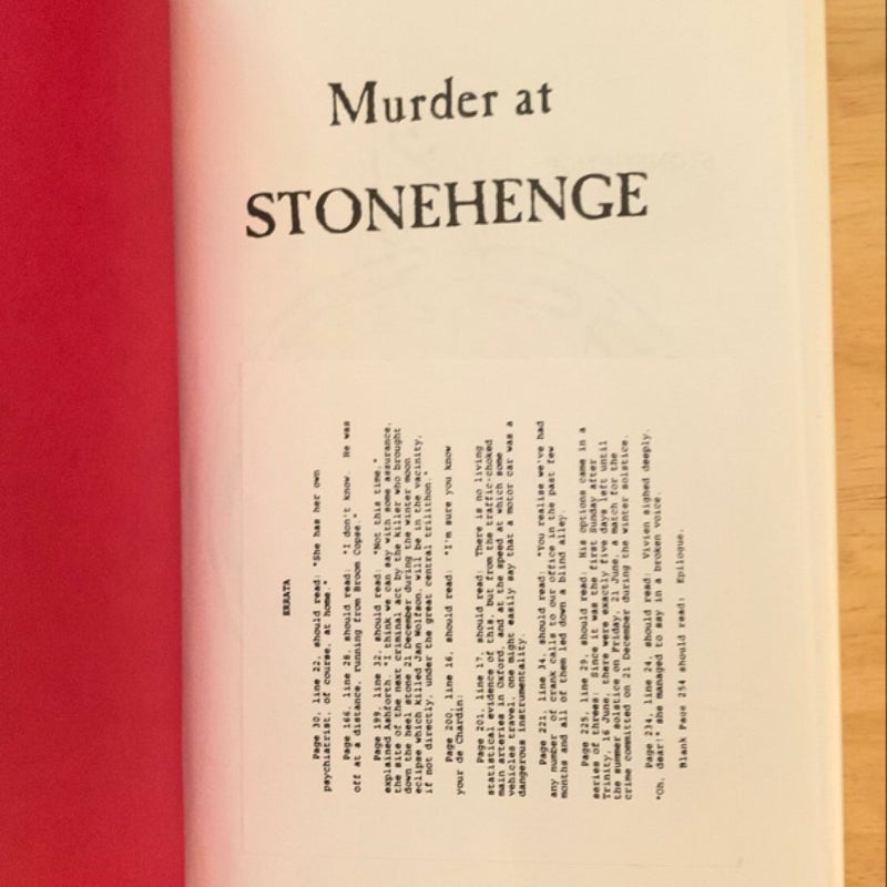 Murder at Stonehenge