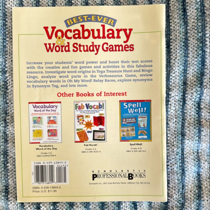 The Best-Ever Vocabulary and Word Study Games