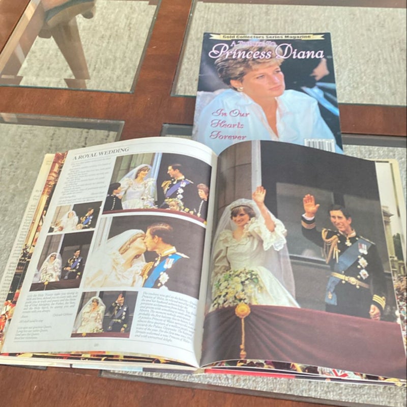 Invitation to A Royal Wedding & Gold Collector Series Magazine Princess Diana In Our Hearts Forever