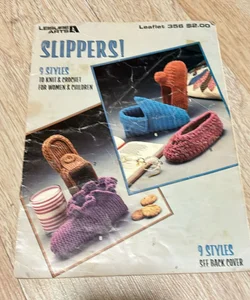 Knitting and crocheting slippers 
