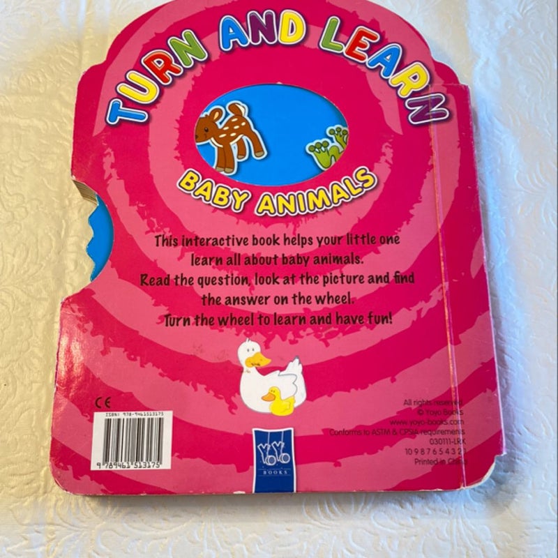 Turn and Learn Baby Animals Book