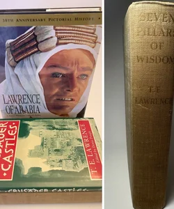 Lawrence Of Arabia Rare Antique Collection of T. E. Lawrence HC Books Very Good+