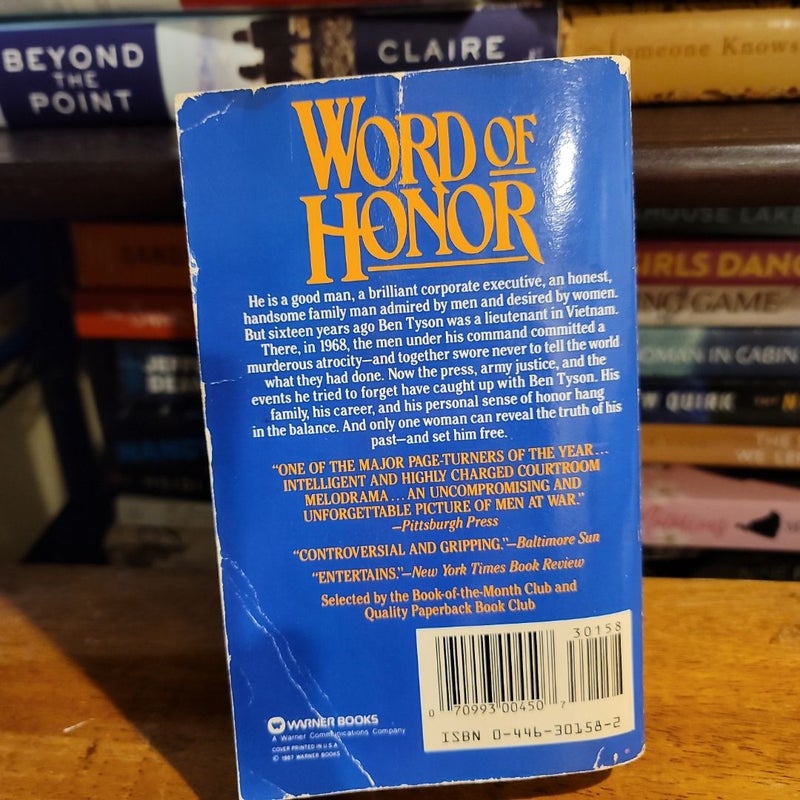 VINTAGE 1985 Word of Honor by Nelson Demille