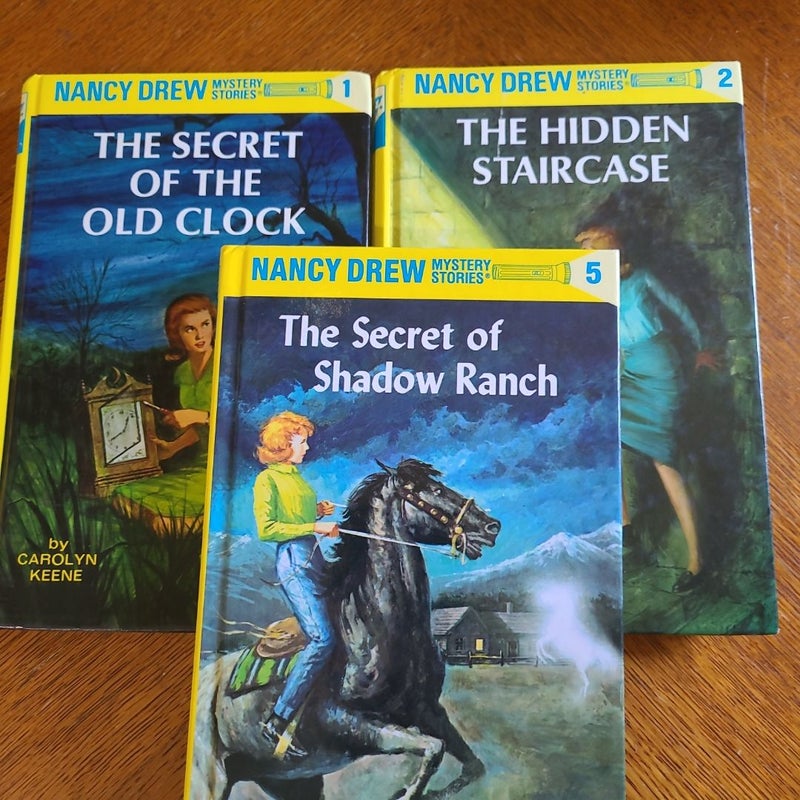 Nancy Drew book lot, bundle, set of three 