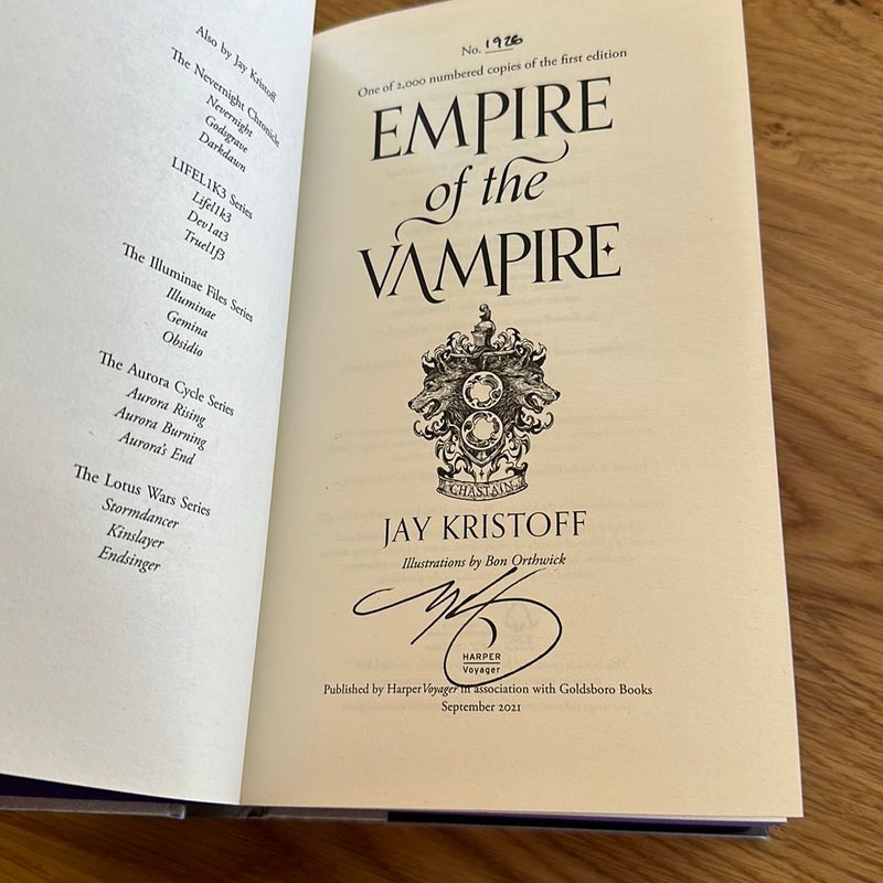 Empire of the Vampire (GOLDSBORO SOLDOUT)
